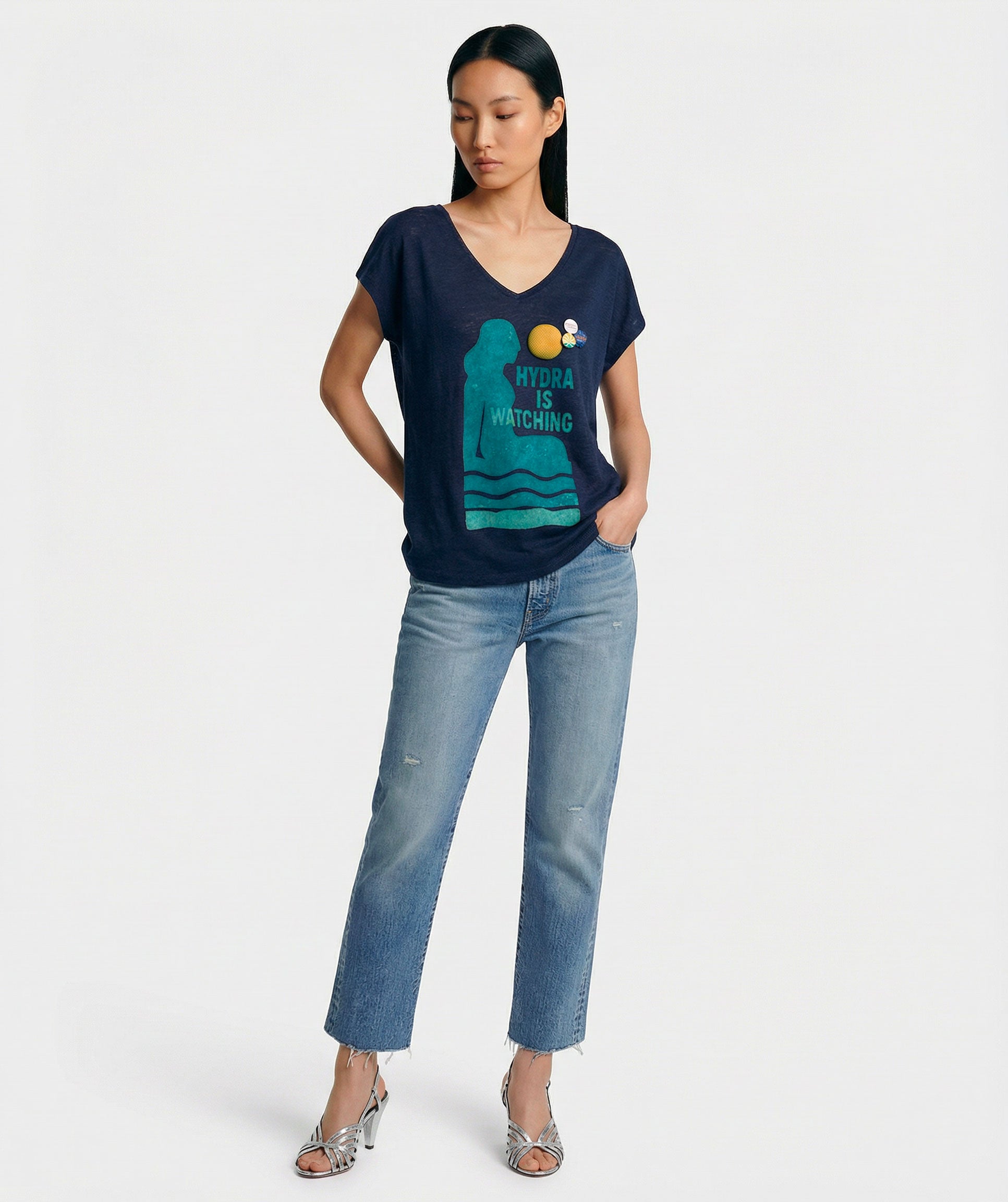 Tee shirt quetty navy "HYDRA"