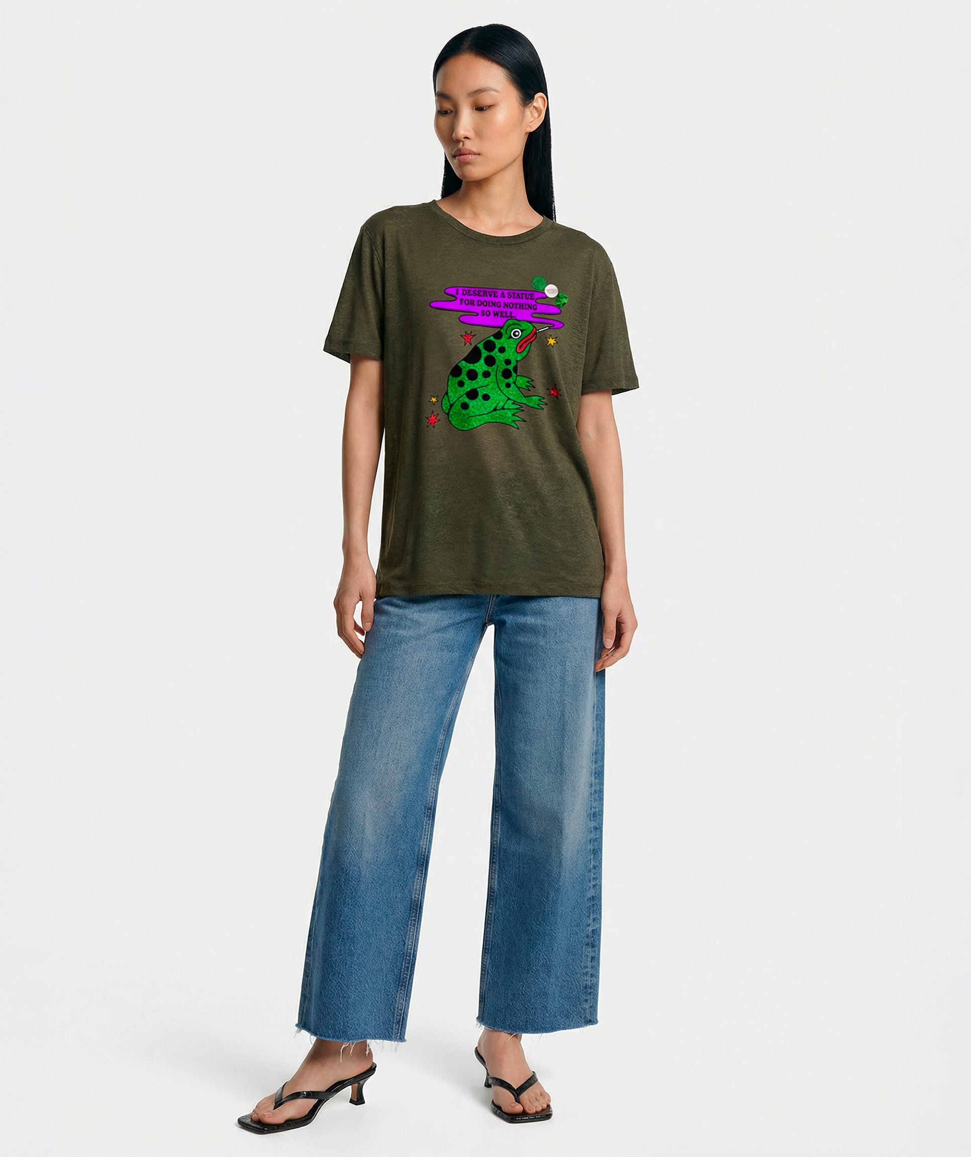 Tee shirt vee kaki "SOWEL"