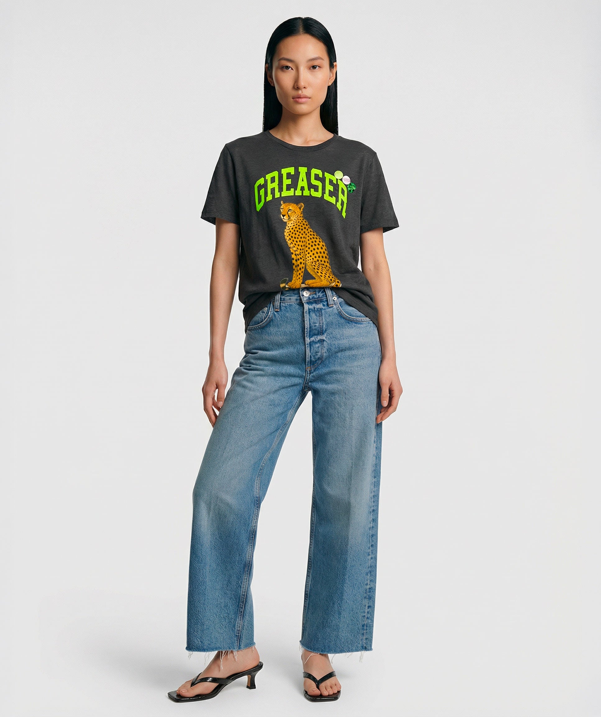 Tee shirt vee night "GREASER"