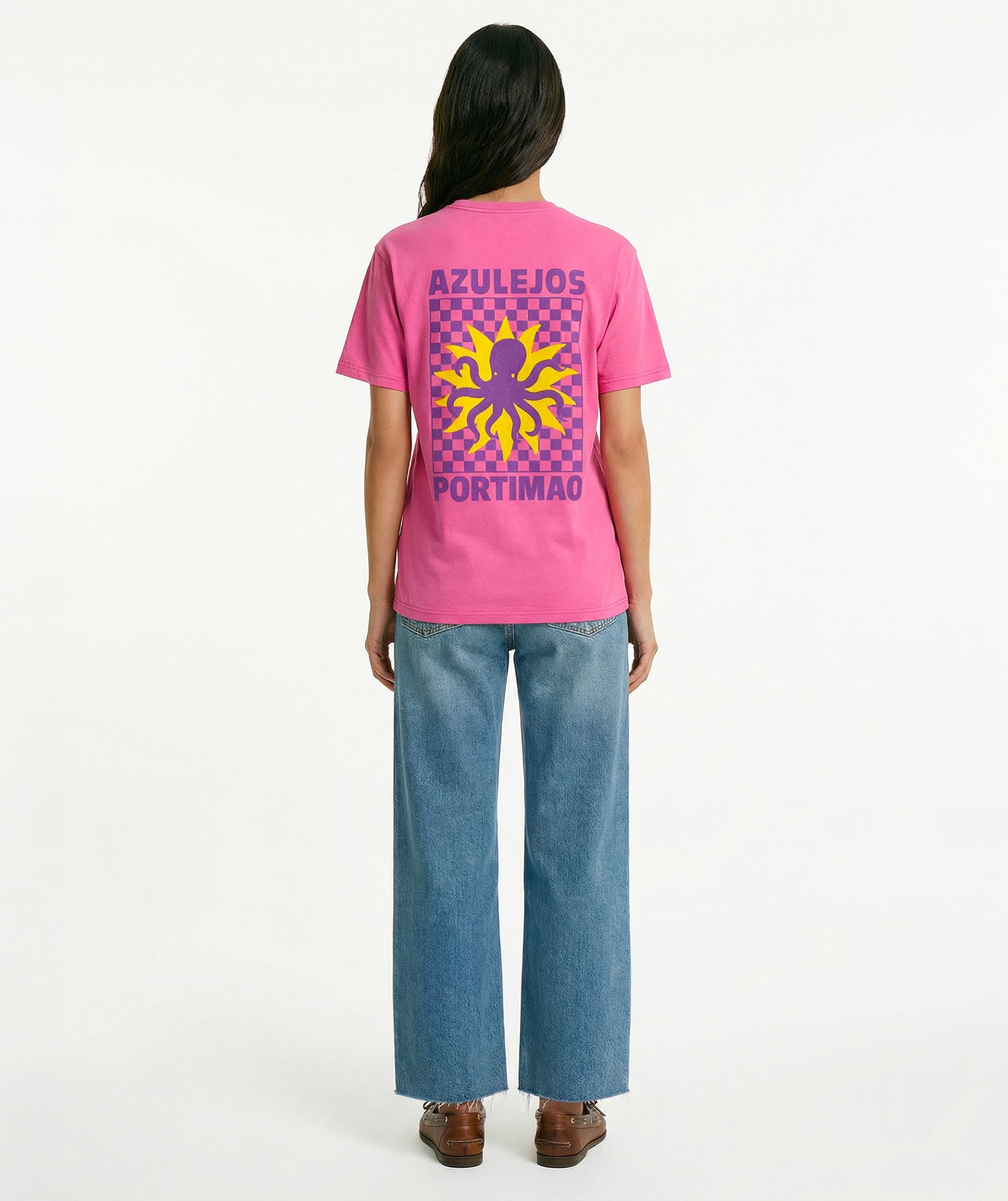 Tee shirt trucker fuschia "AZUL"