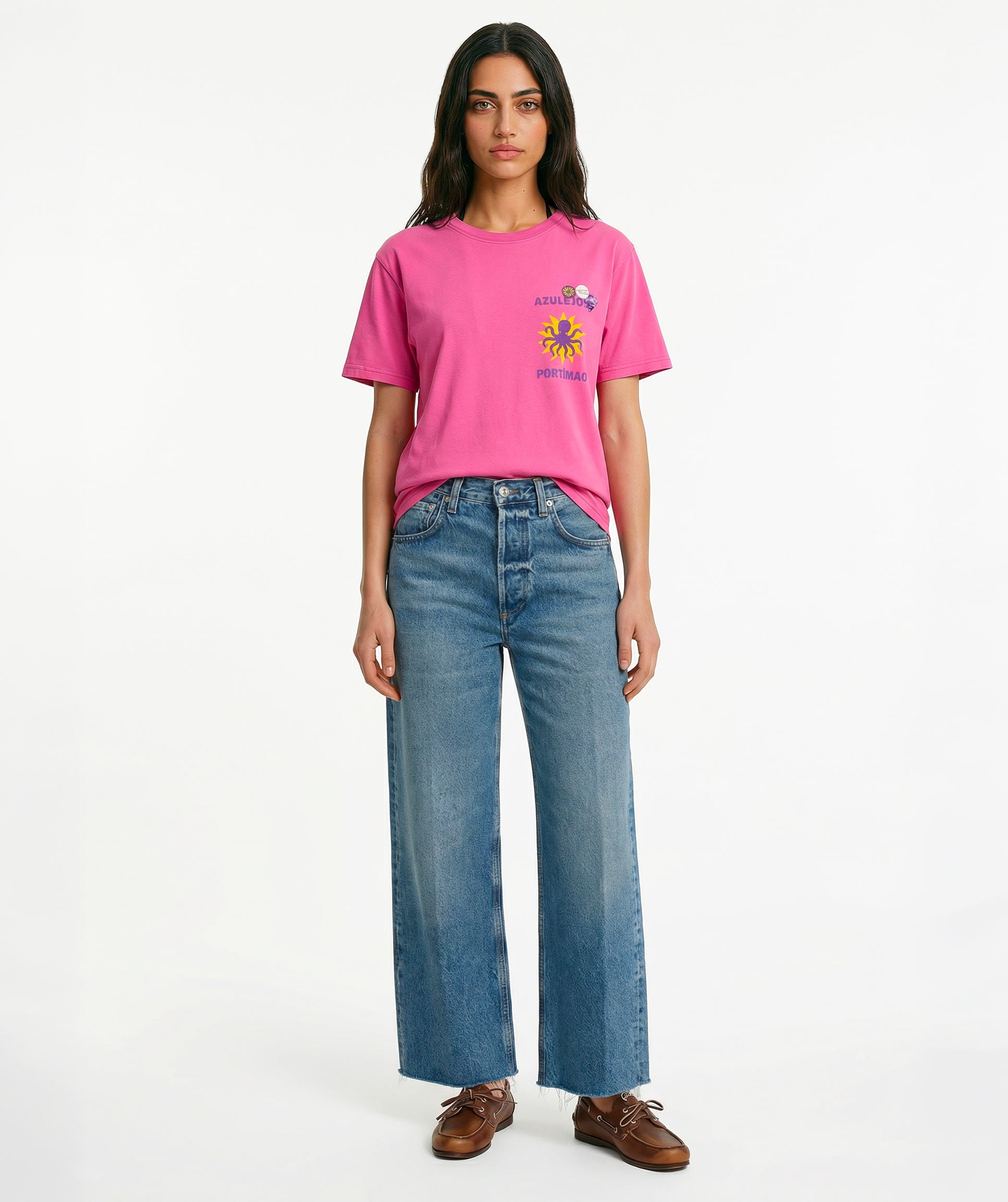 Tee shirt trucker fuschia "AZUL"