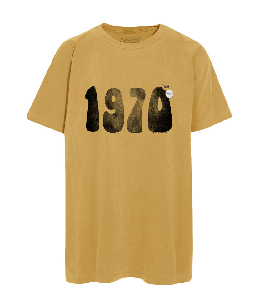 Tee shirt mustard "1970"