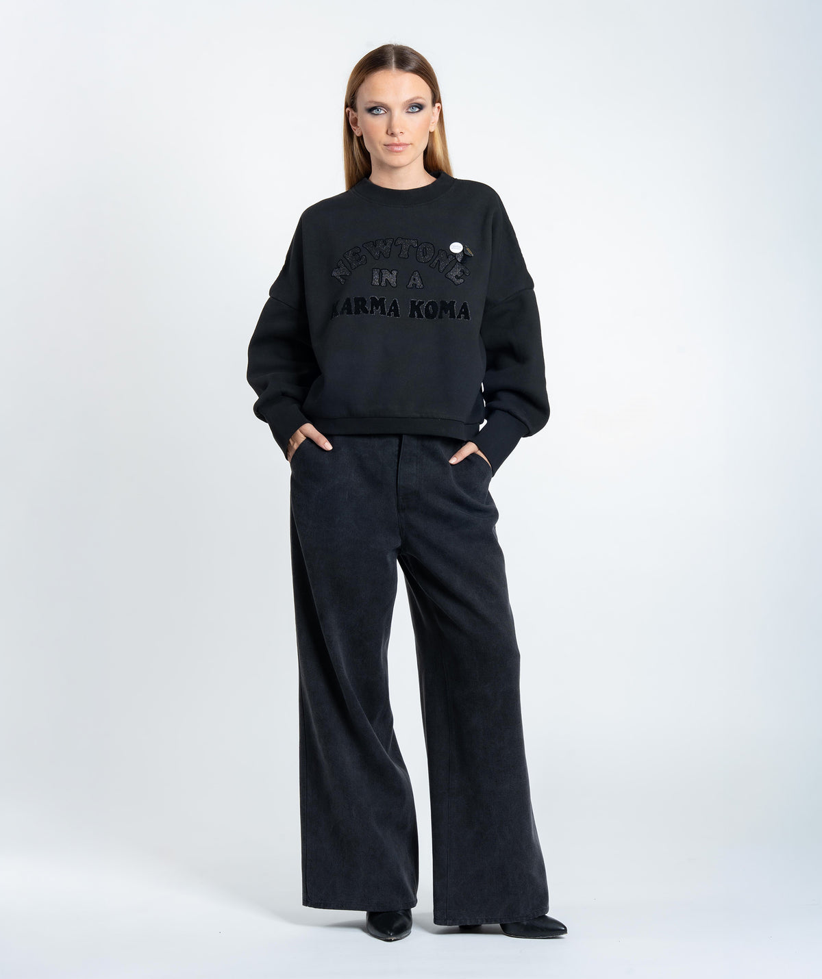 Sweat faust black "VELVET"