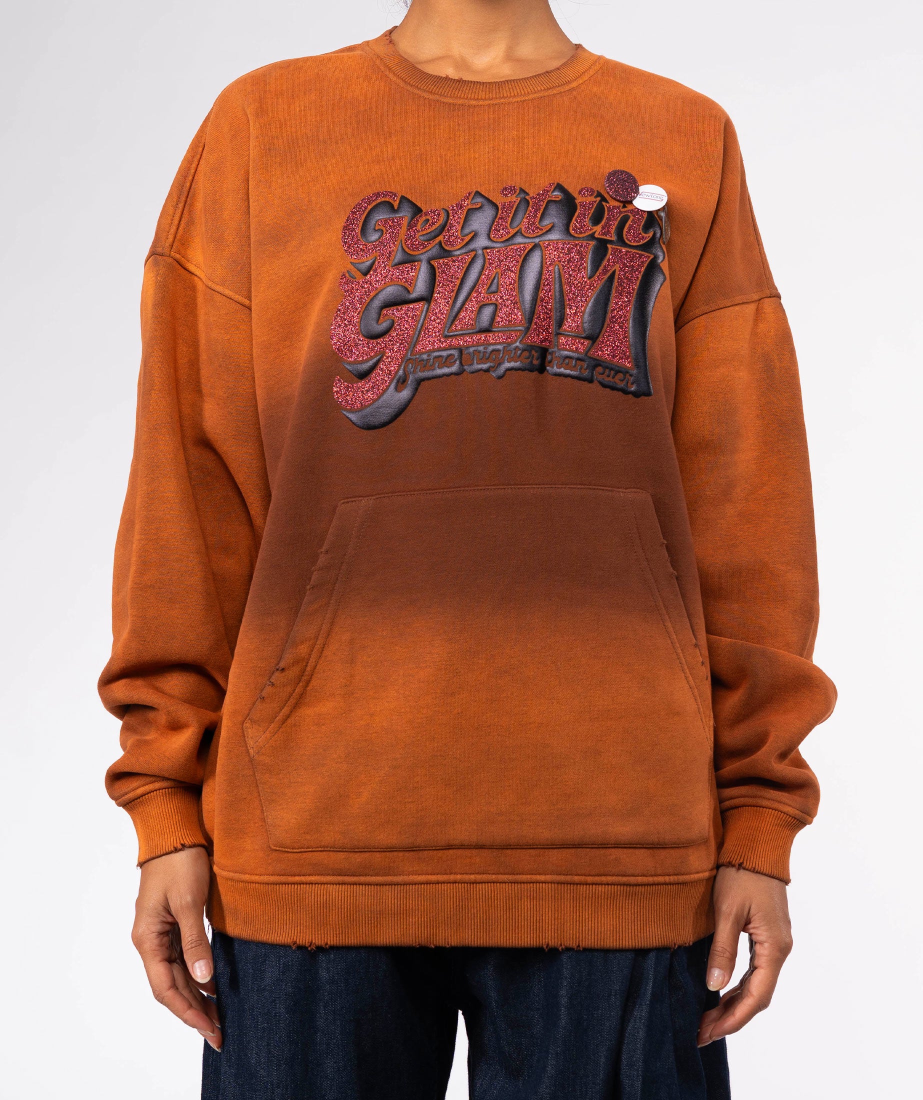 Sweatshirt piper vintage brown "BRIGHTER"