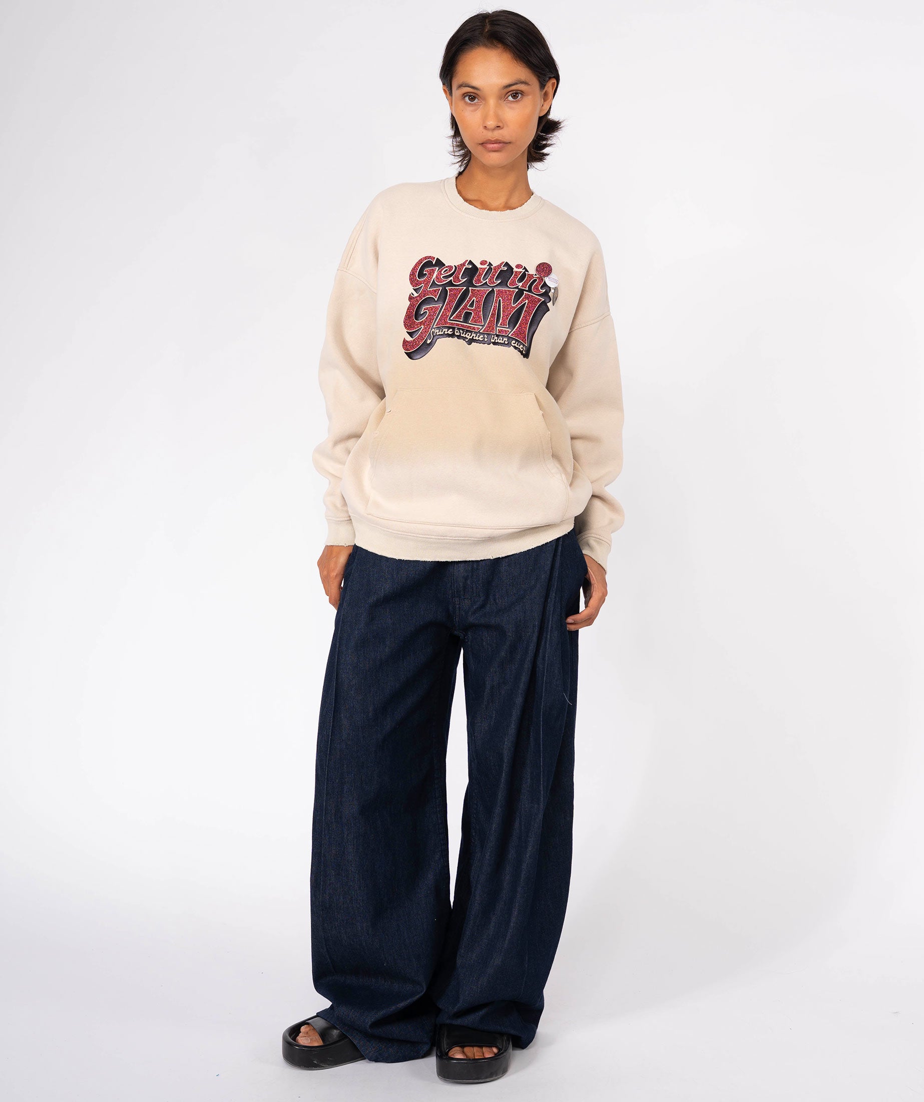 Sweatshirt piper vintage natural "BRIGHTER"