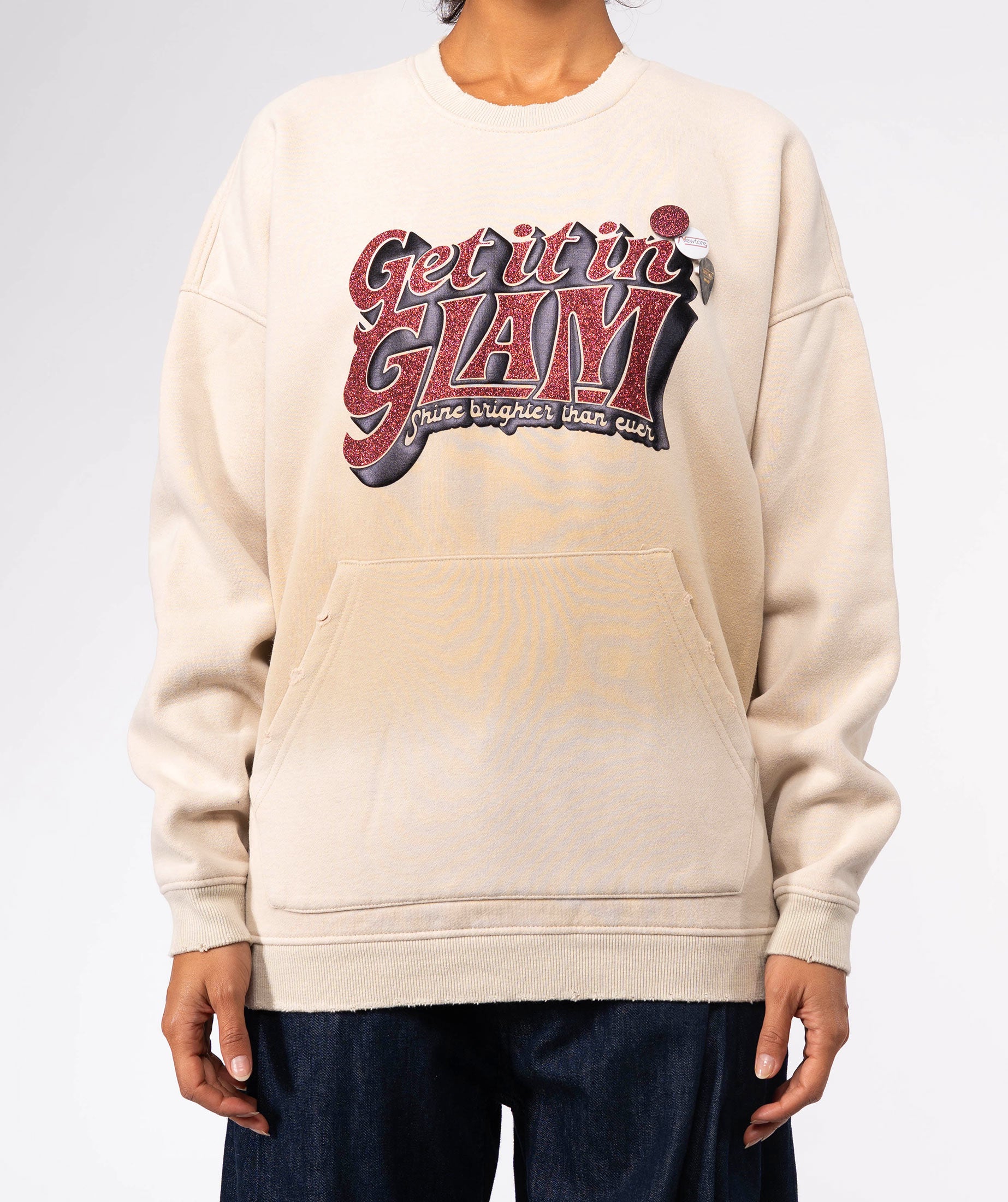 Sweatshirt piper vintage natural "BRIGHTER"