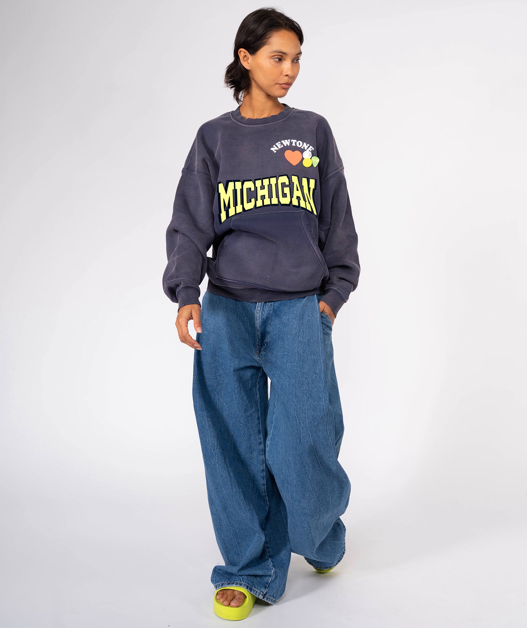 Sweatshirt piper vintage blue "NWTLOVE"