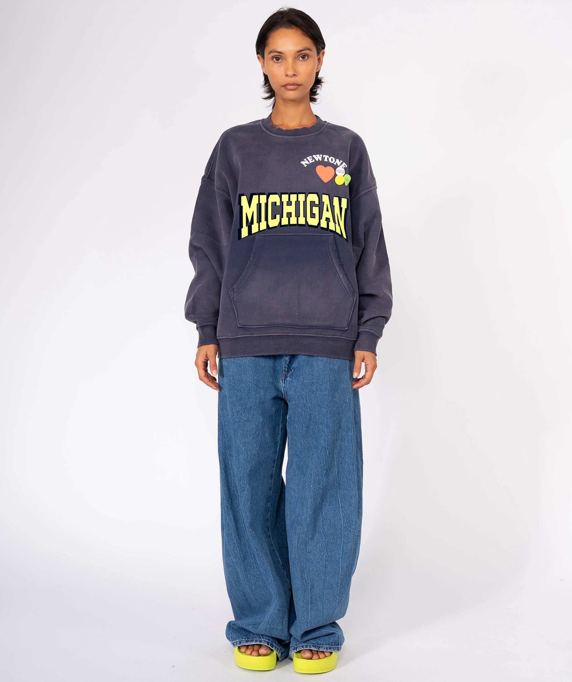 Sweatshirt piper vintage blue "NWTLOVE"