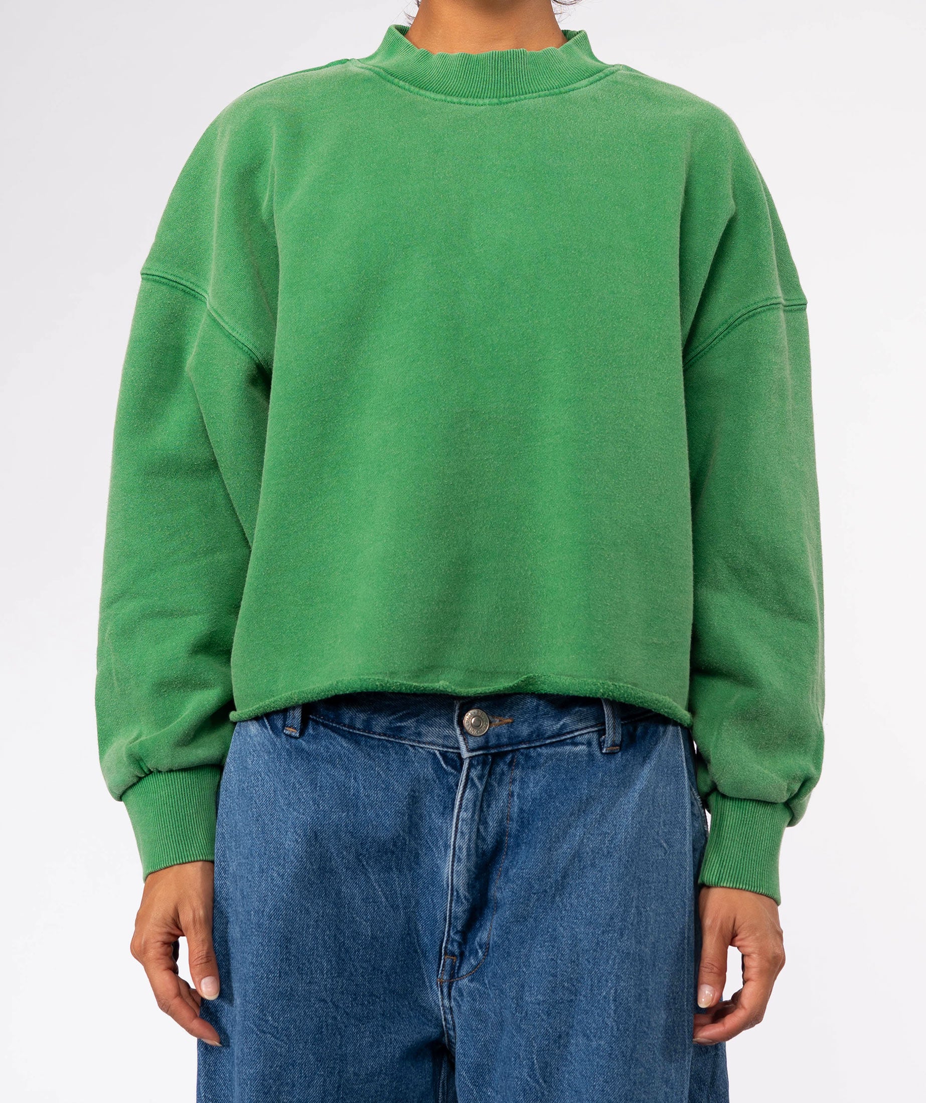 Sweatshirt crop porter grass "DAILY"