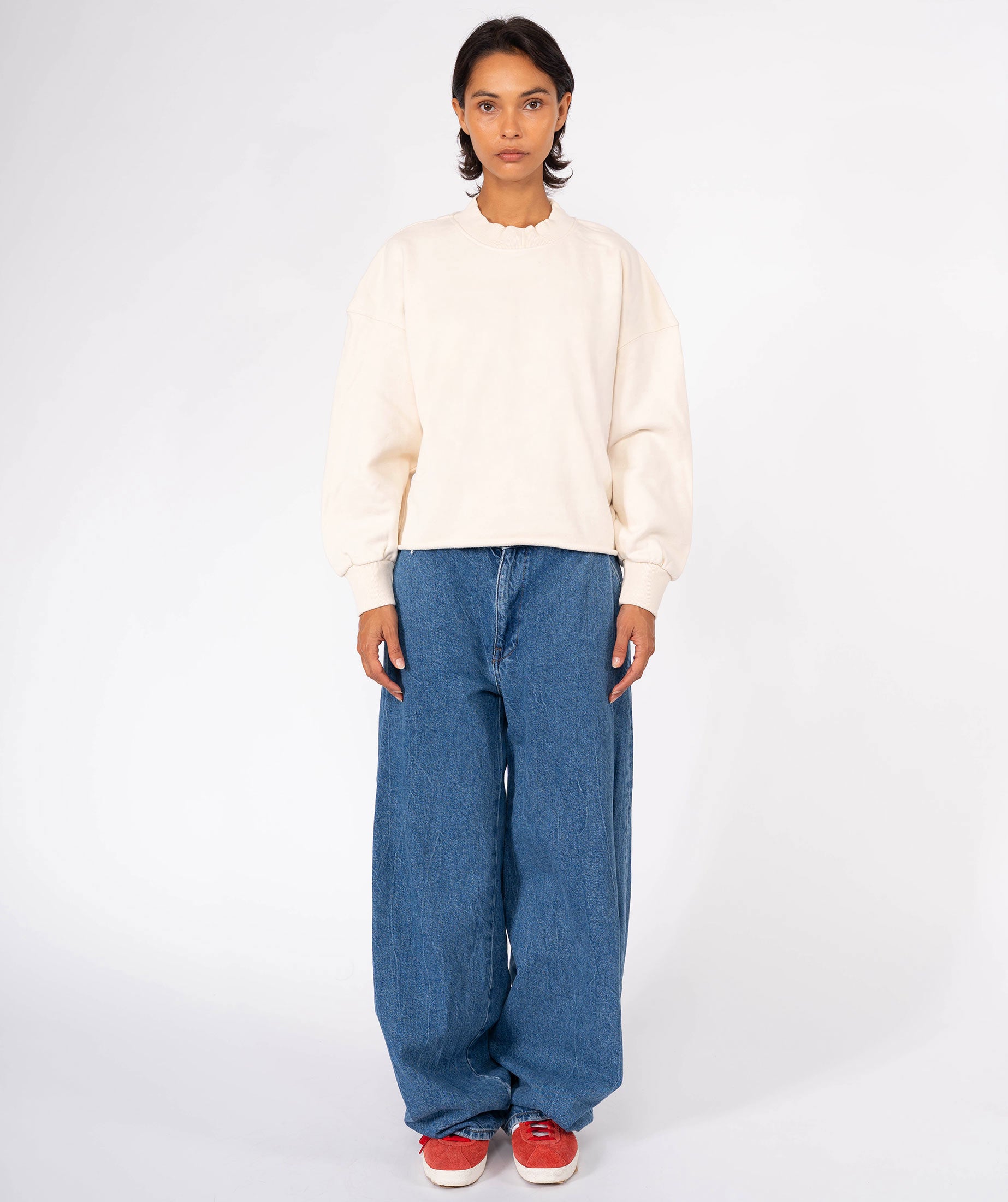 Sweatshirt crop porter natural "DAILY"