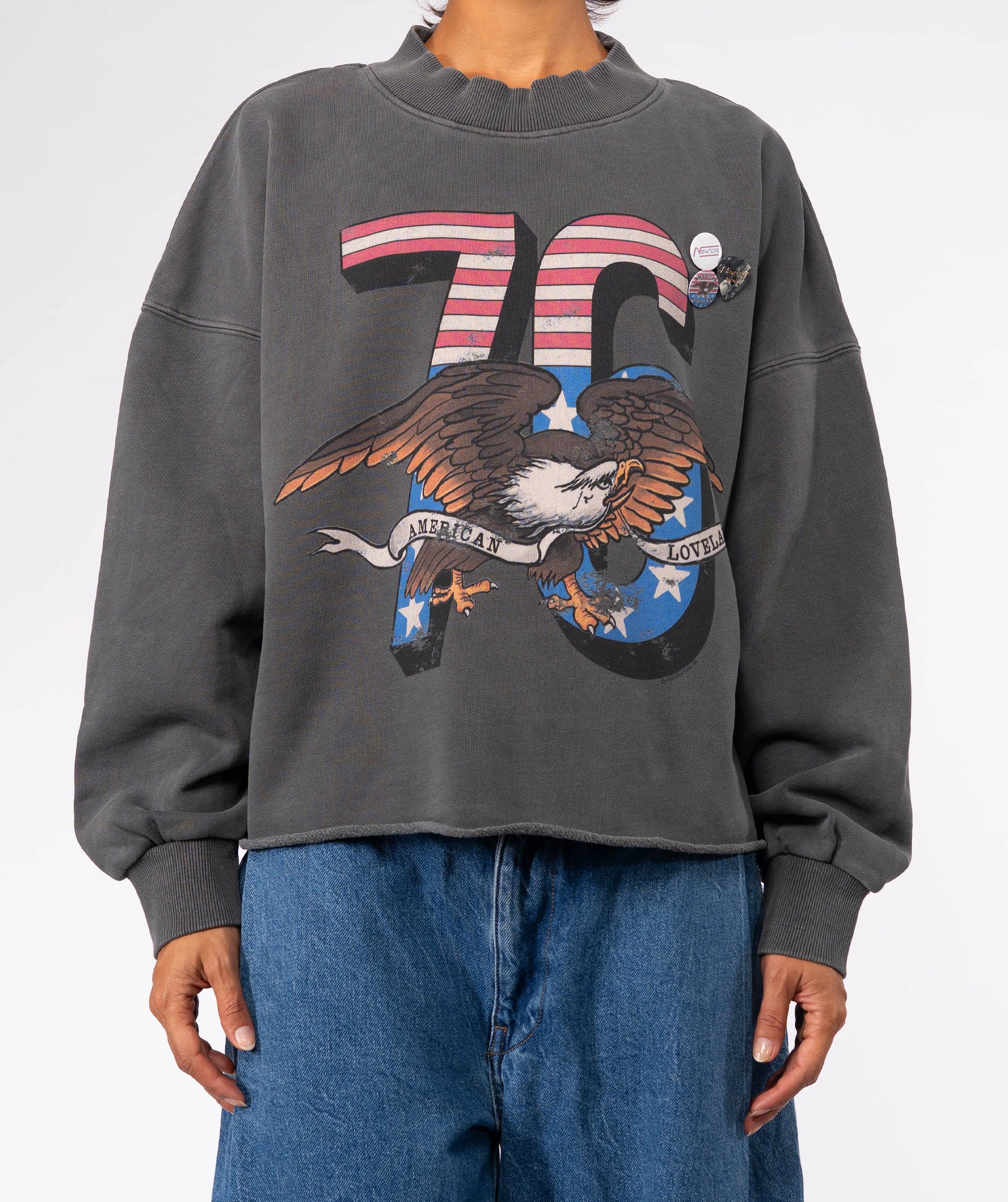Sweatshirt crop porter pepper "LOVELAND"