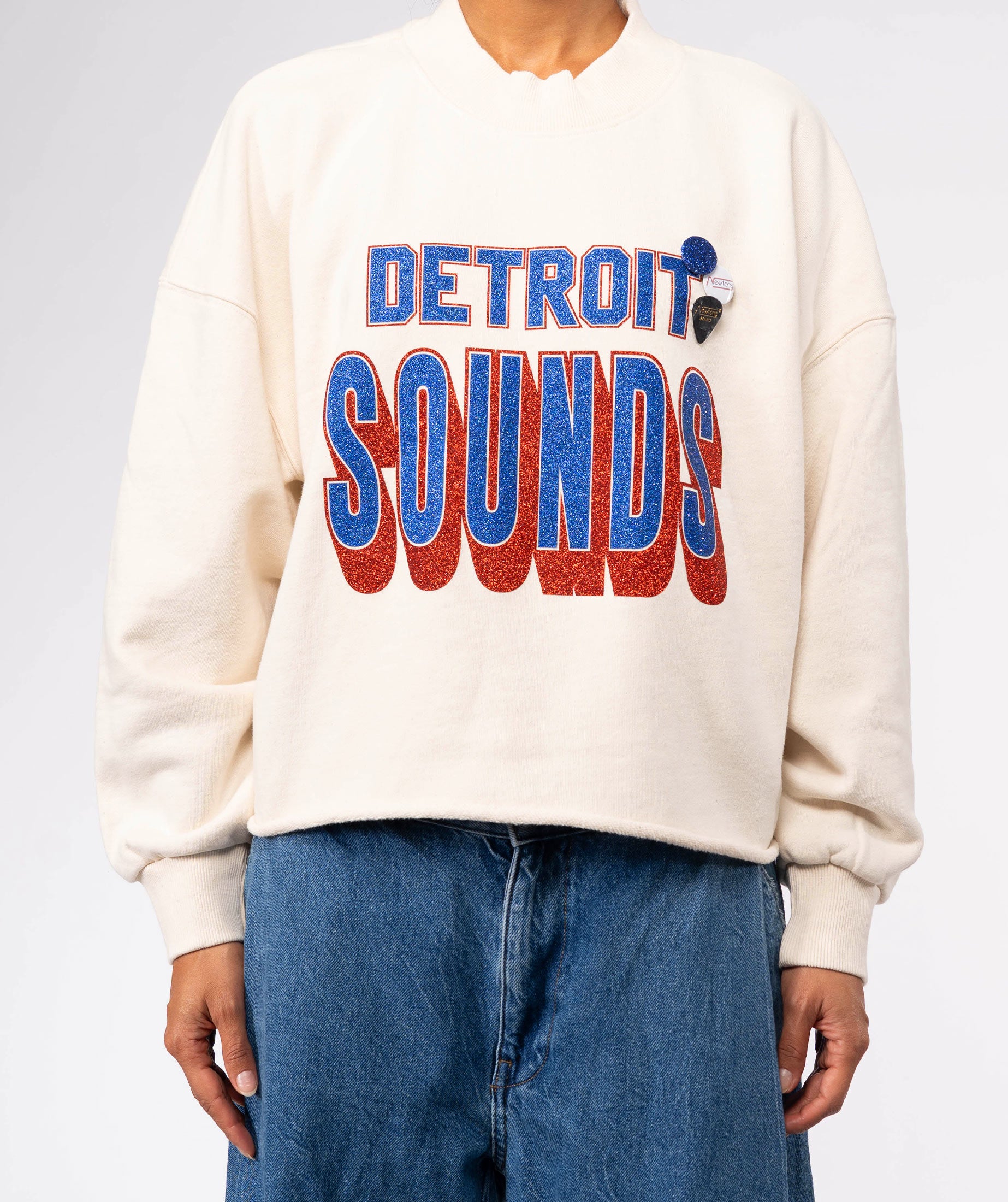 Sweatshirt crop porter natural "SONG"