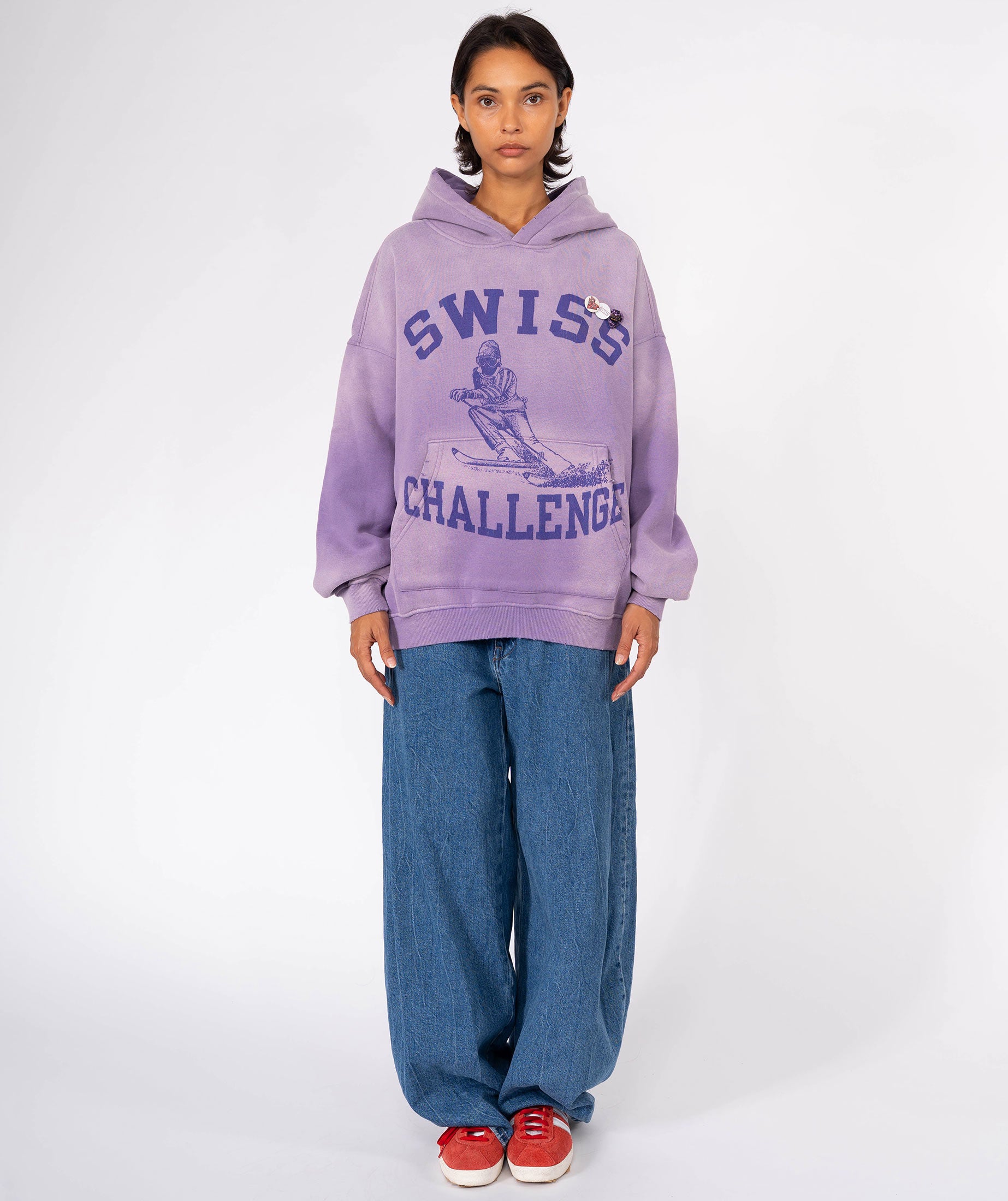 Hoodie skyler vintage purple "SWISS"