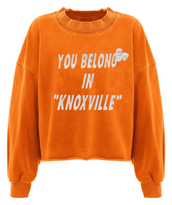 Sweatshirt crop porter burn "KNOXVILLE" - Newtone