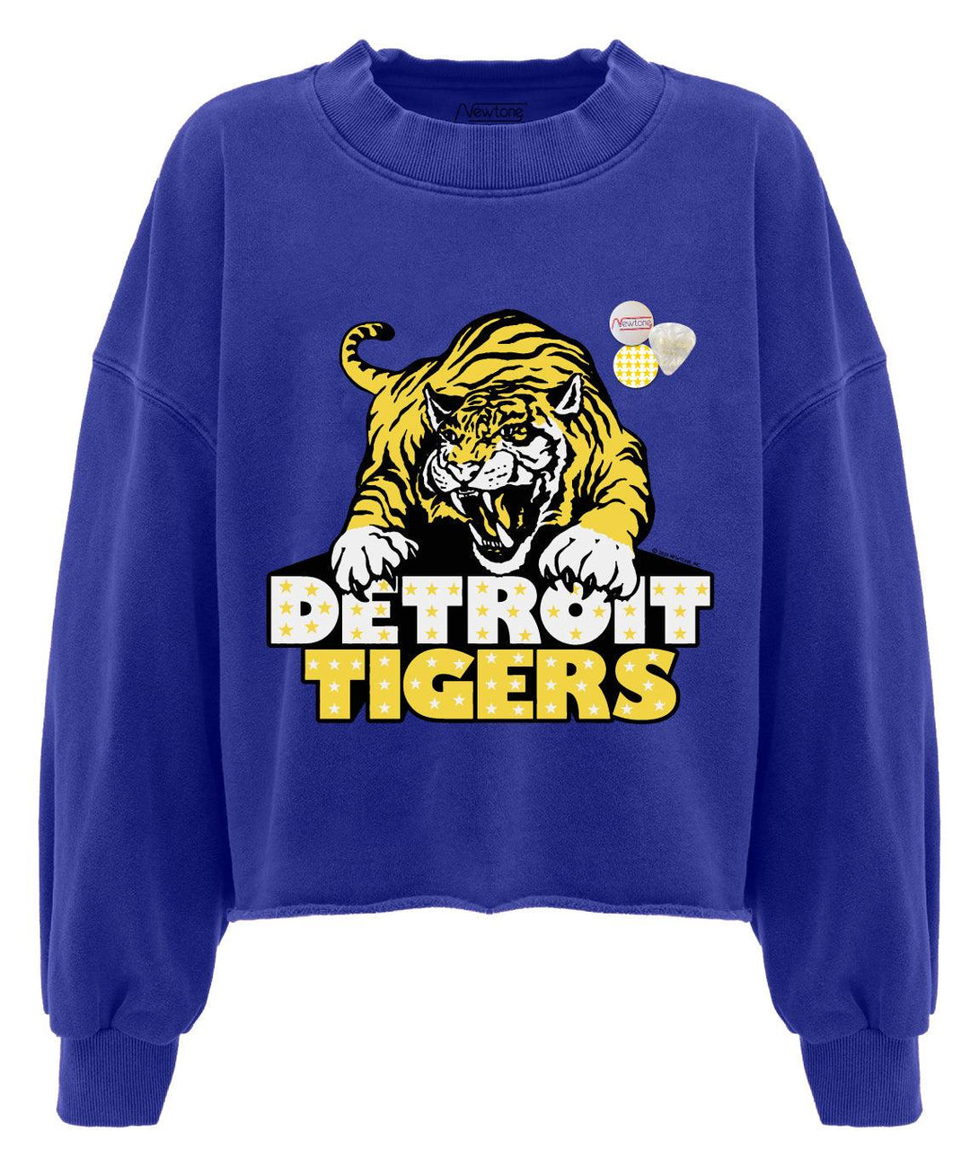 Sweatshirt crop porter flo blue "TIGERS" - Newtone