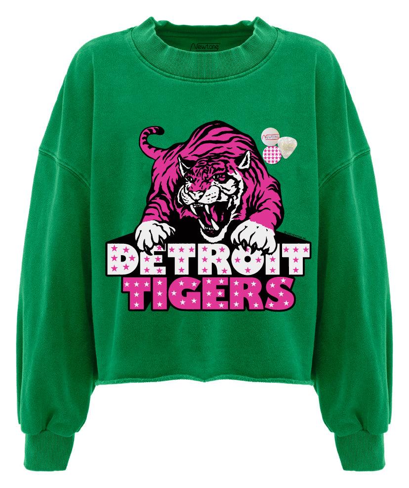 Sweatshirt crop porter grass "TIGERS" - Newtone