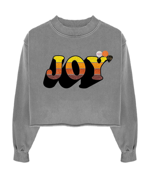 Sweatshirt crop porter grey "JOY FW23" - Newtone