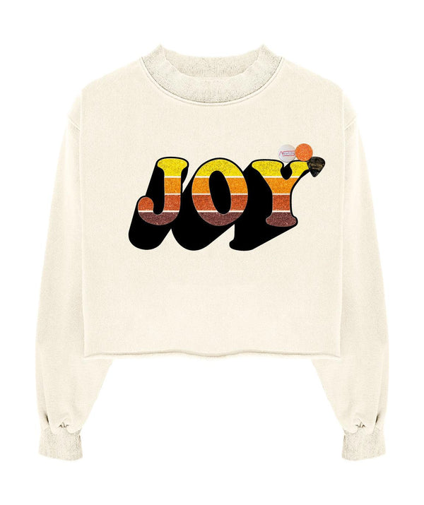 Sweatshirt crop porter natural "JOY FW23" - Newtone