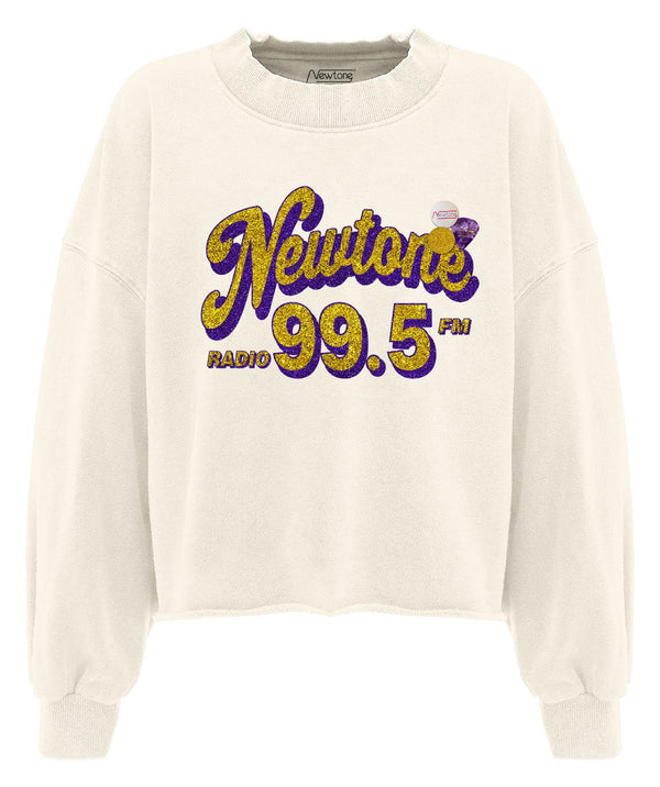 Sweatshirt crop porter natural "RADIO" - Newtone