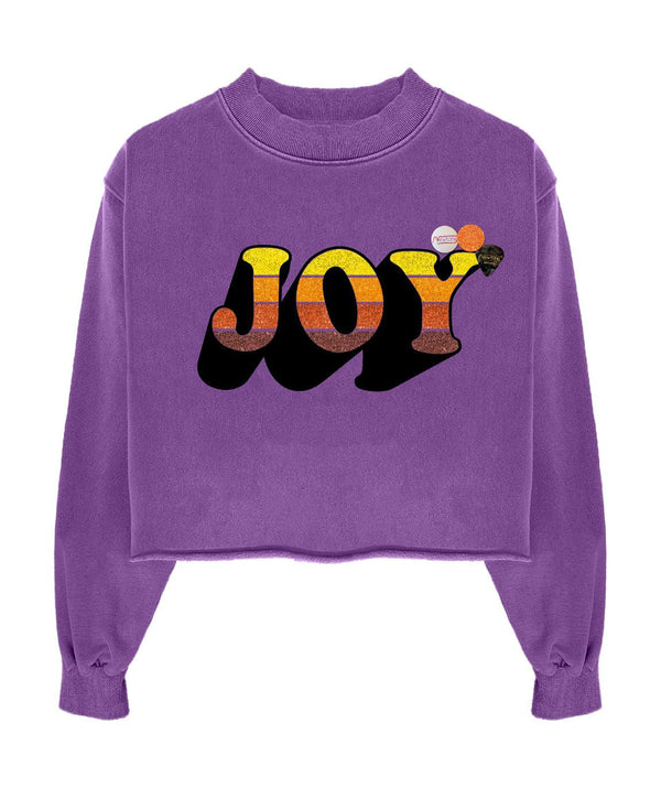 Sweatshirt crop porter purple "JOY FW23" - Newtone