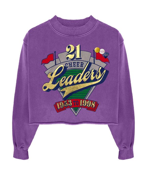 Sweatshirt crop porter purple "LEADERS" - Newtone
