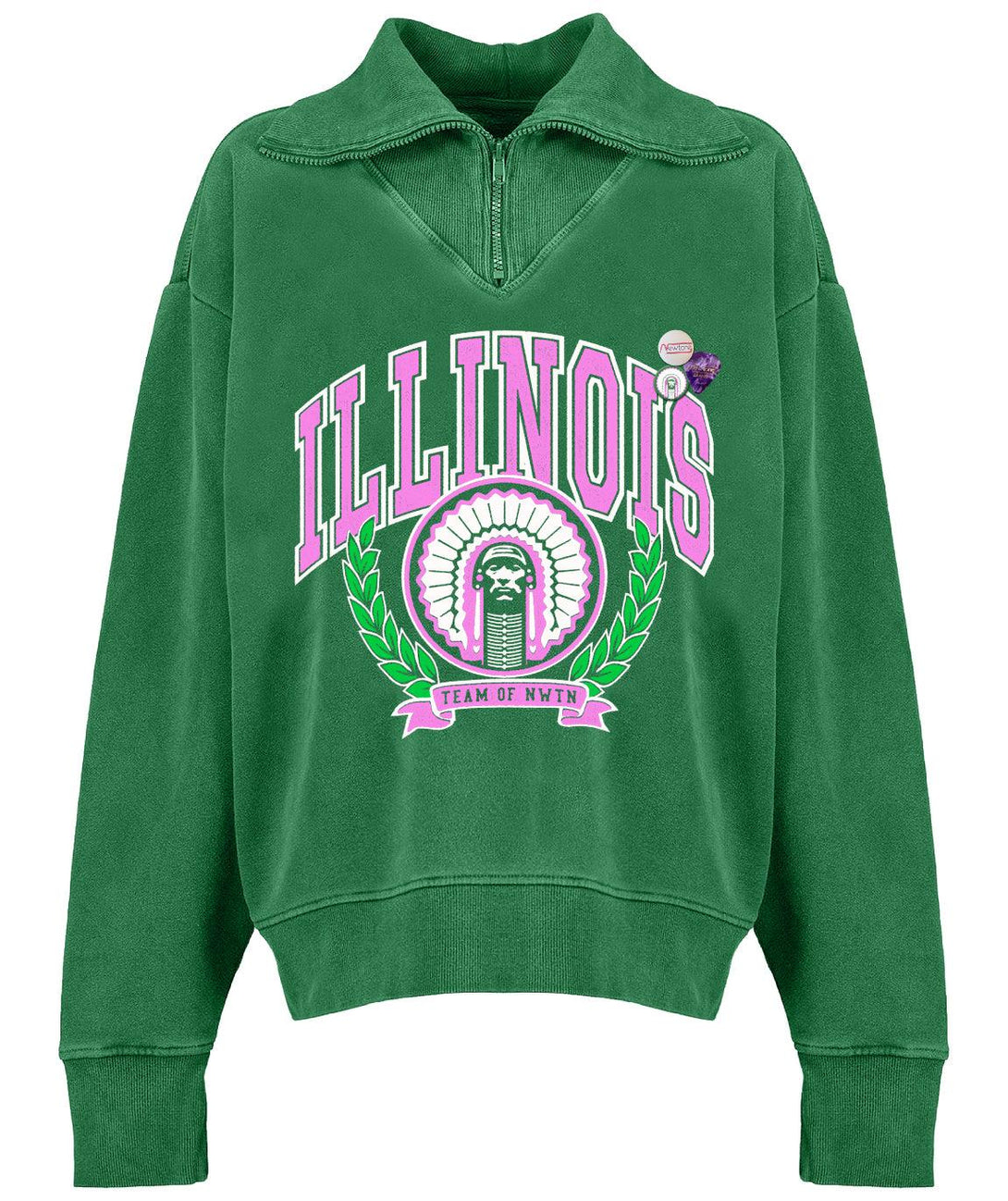 Sweatshirt driver grass "ILLINOIS" - Newtone