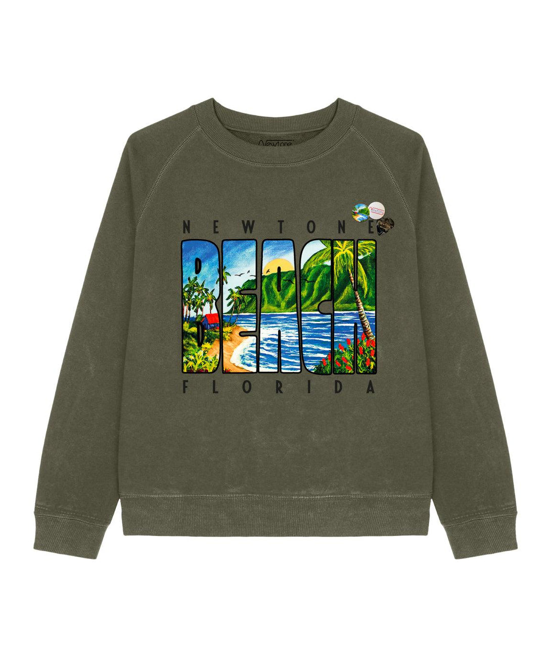 Sweatshirt egger kaki "BEACH" - Newtone