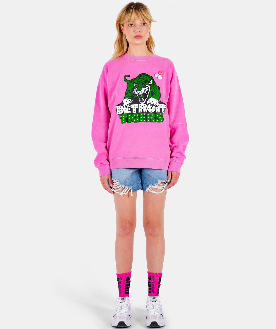 Sweatshirt roller fuschia "TIGERS" - Newtone