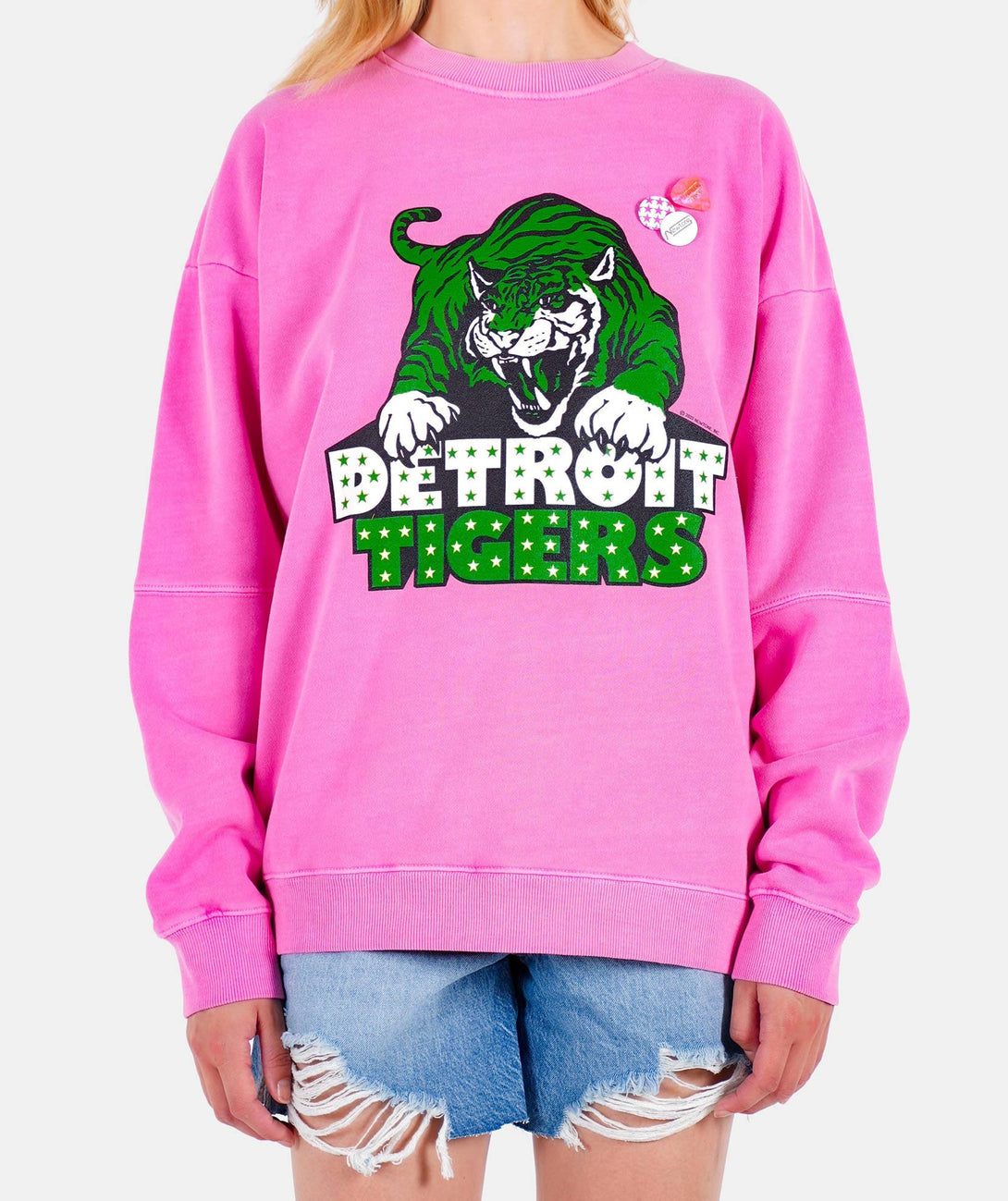 Sweatshirt roller fuschia "TIGERS" - Newtone