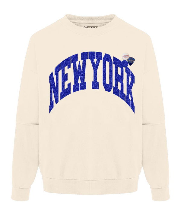 Sweatshirt roller natural new york "STATE" - Newtone
