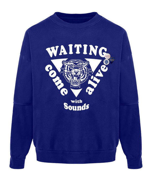 Sweatshirt roller royal "WAITING" - Newtone
