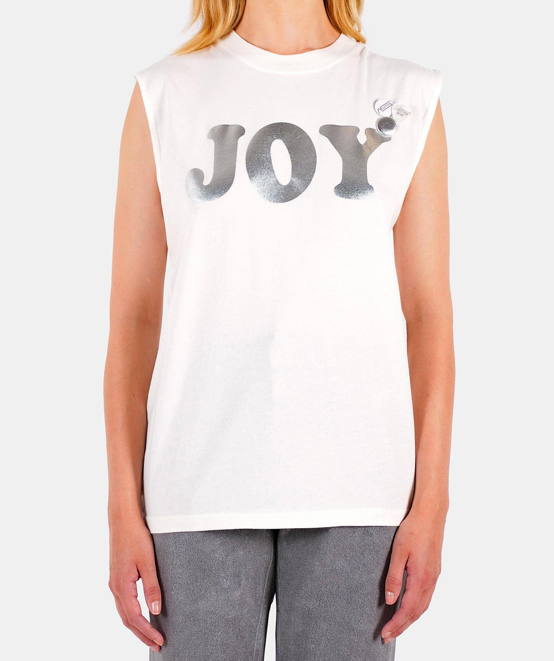 Tee shirt biker dirty white "JOY SS24" - Newtone