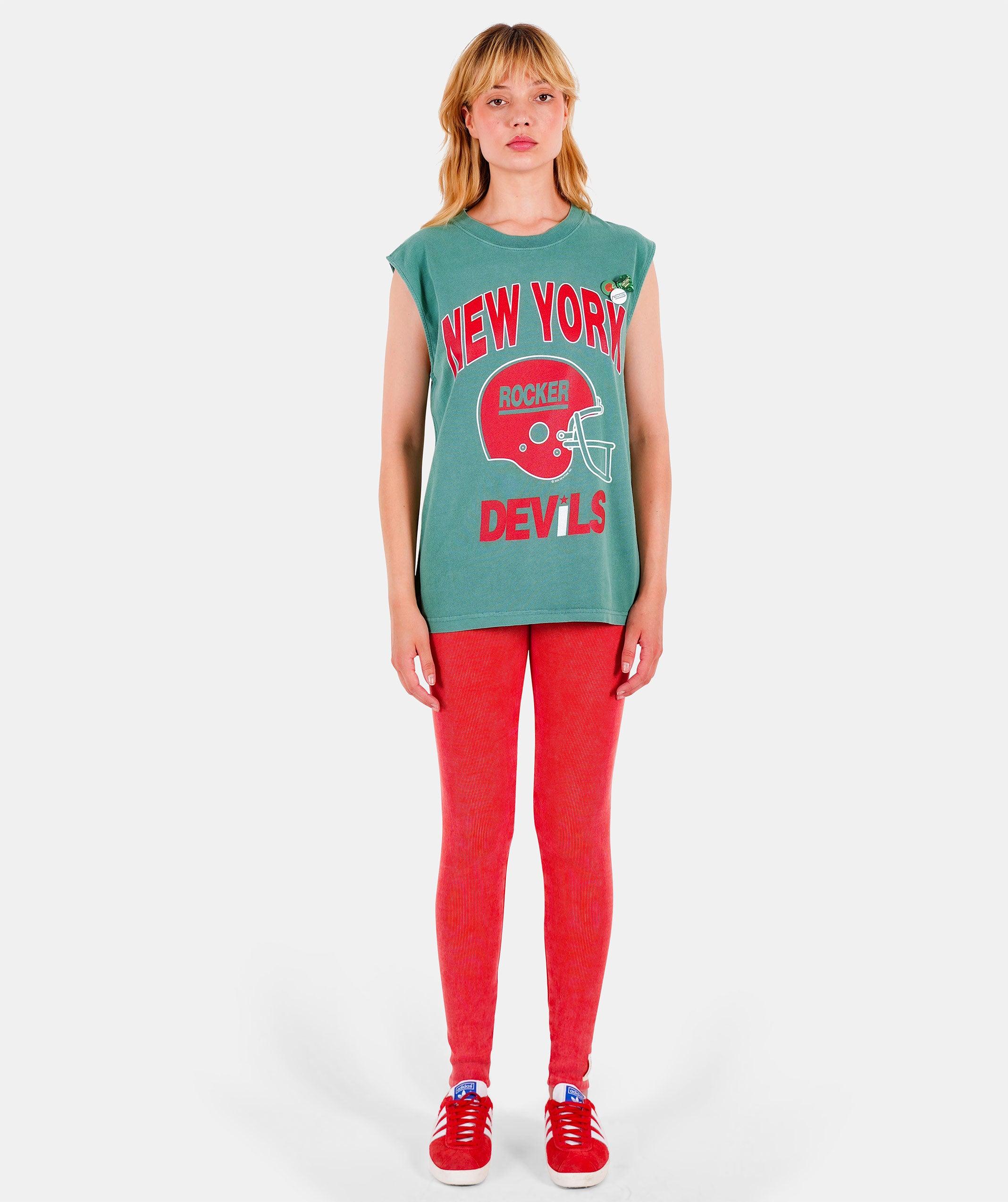 Tee shirt biker light green "DEVILS" - Newtone