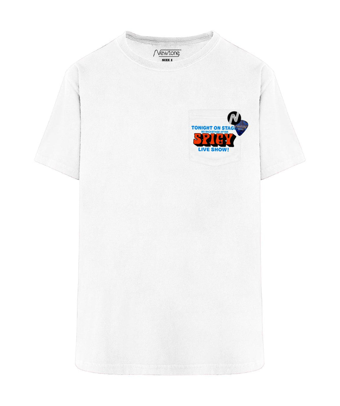 Tee shirt burner dirty white "SPICY" - Newtone