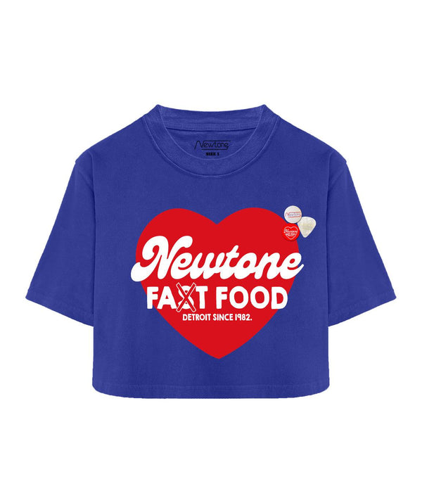 Tee shirt crooper flo blue "FAST SS24" - Newtone