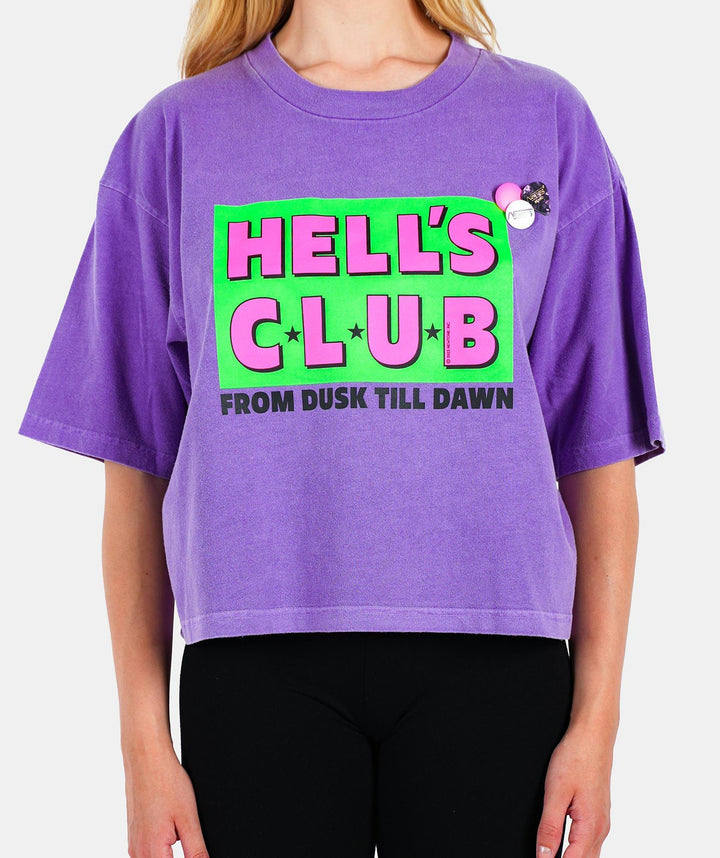 Tee shirt crooper purple "DAWN" - Newtone
