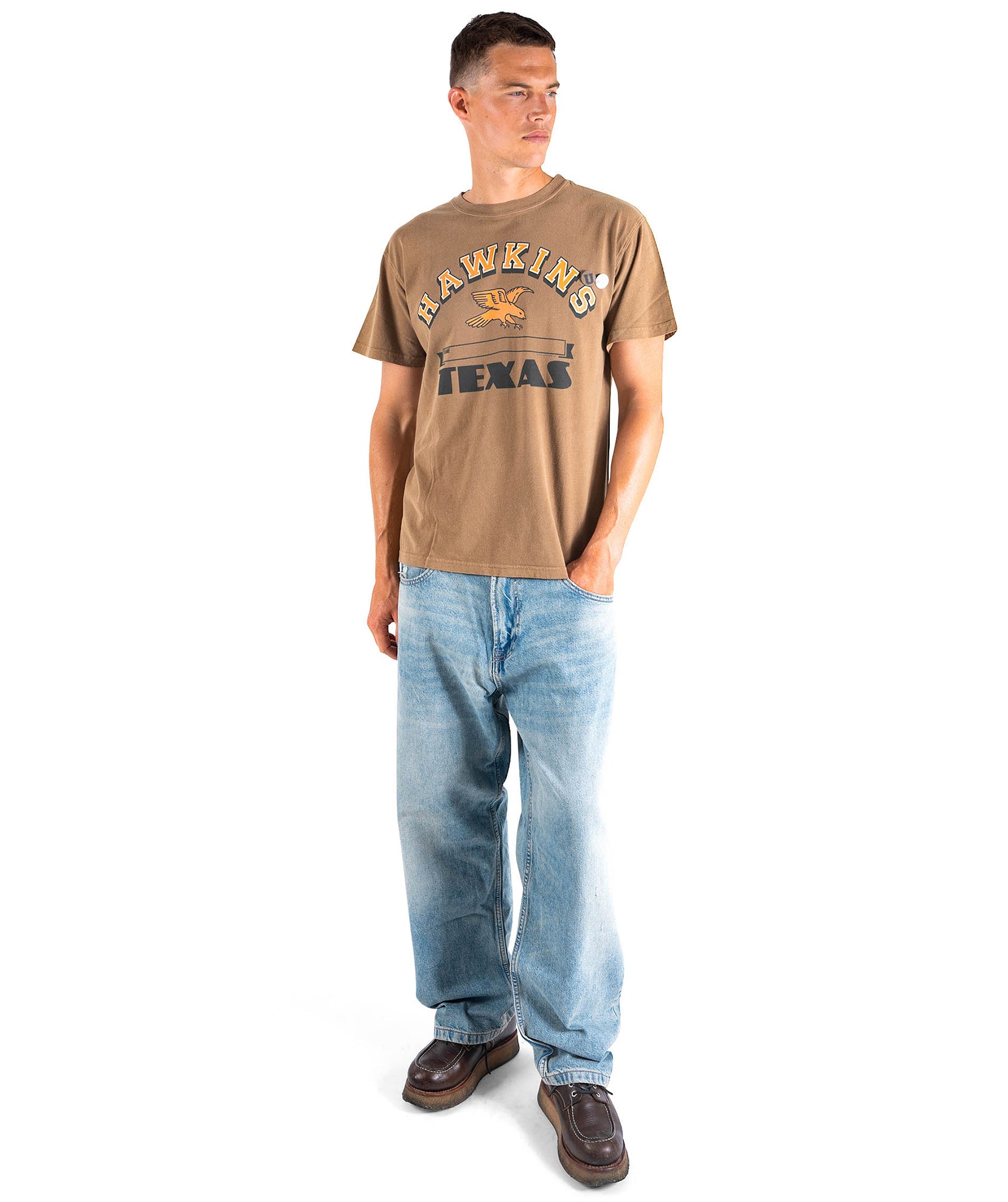 Tee shirt trucker havane "HAWKINS"