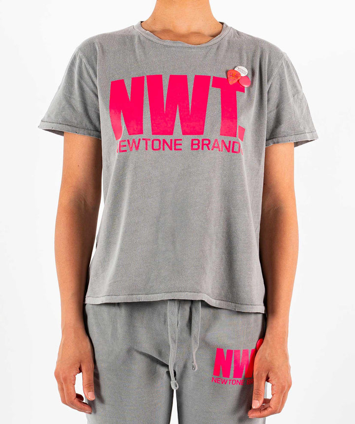 Tee shirt starlight grey "BRAND FW23" - Newtone
