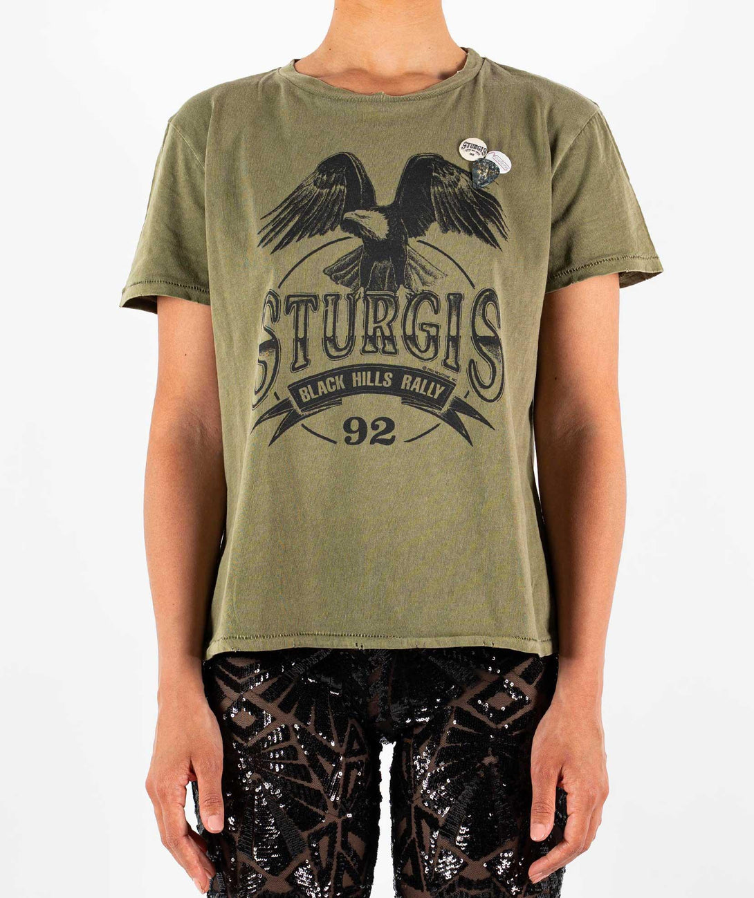 Tee shirt starlight kaki "STURGIS" - Newtone