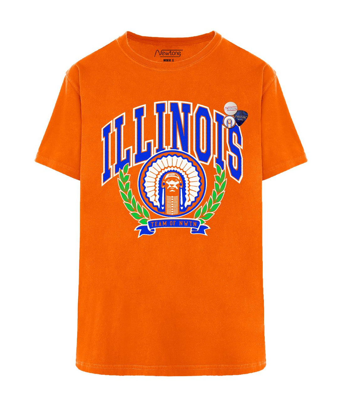 Tee shirt trucker burn "ILLINOIS" - Newtone