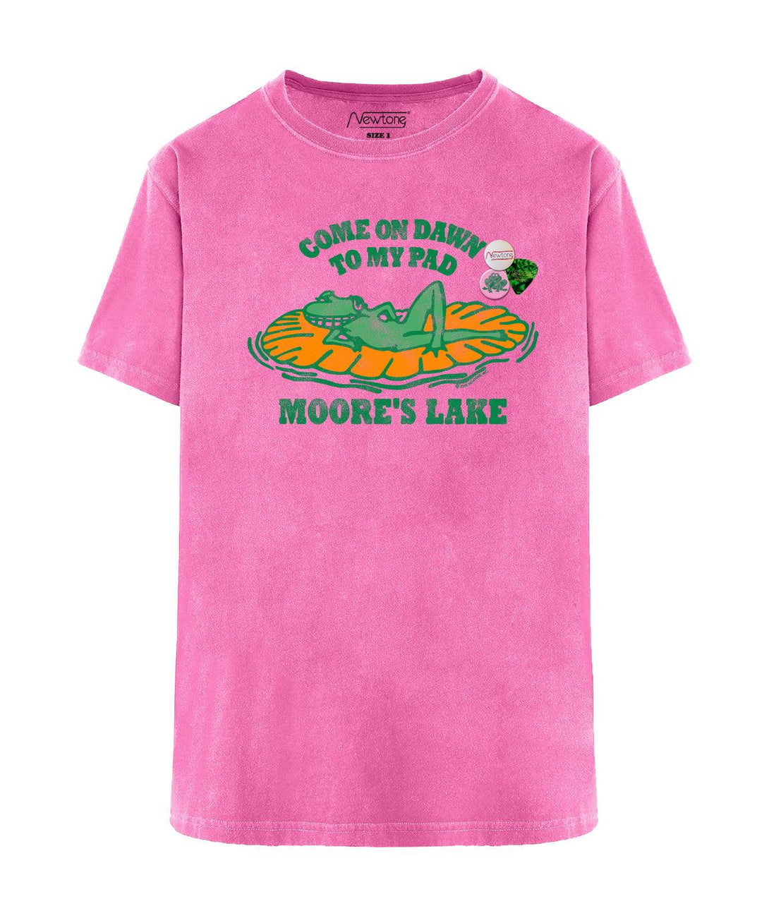 Tee shirt trucker fuschia "LAKE" - Newtone