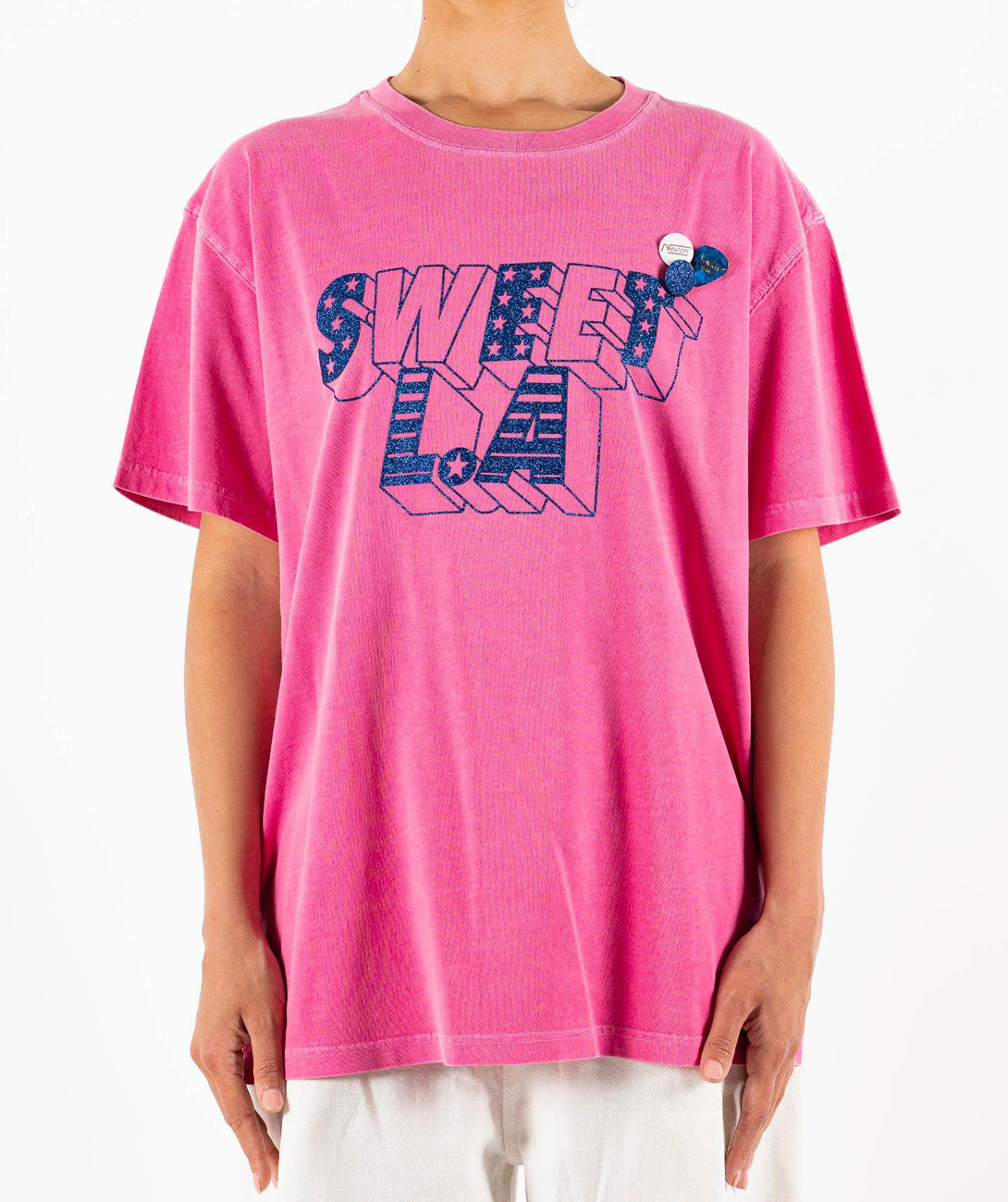 Tee shirt trucker fuschia "SWEET" - Newtone