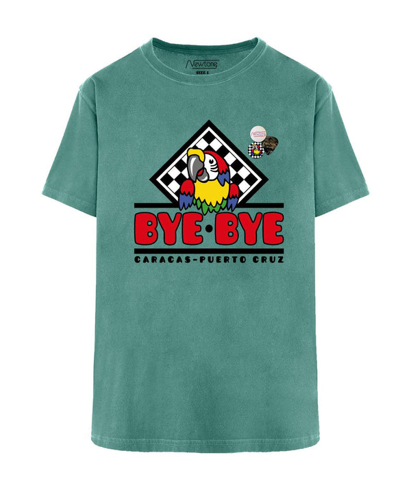 Tee shirt trucker light green "BYE BYE" - Newtone