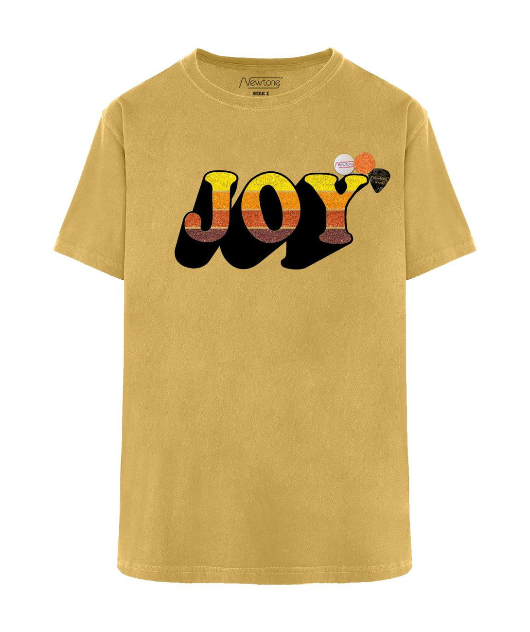 Tee shirt trucker mustard "JOY FW23" - Newtone