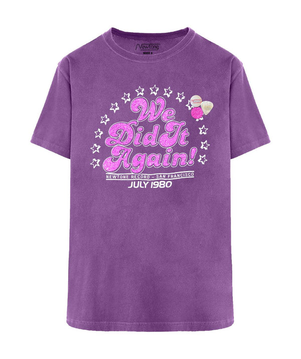Tee shirt trucker purple "AGAIN" - Newtone