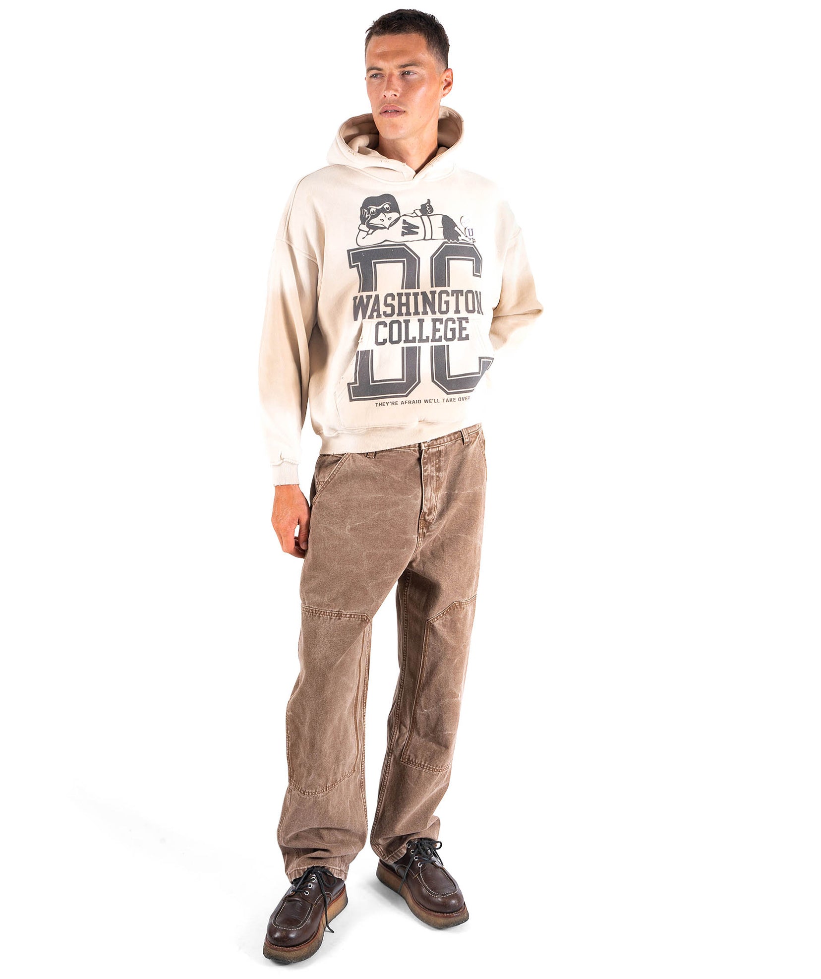 Hoodie skyler vintage natural "WASHINGTON"