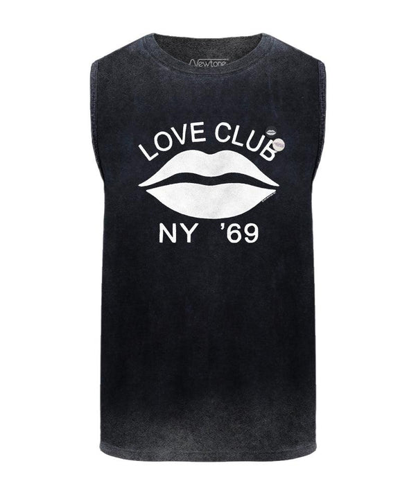 Tee shirt biker black "LOVE CLUB" - Newtone