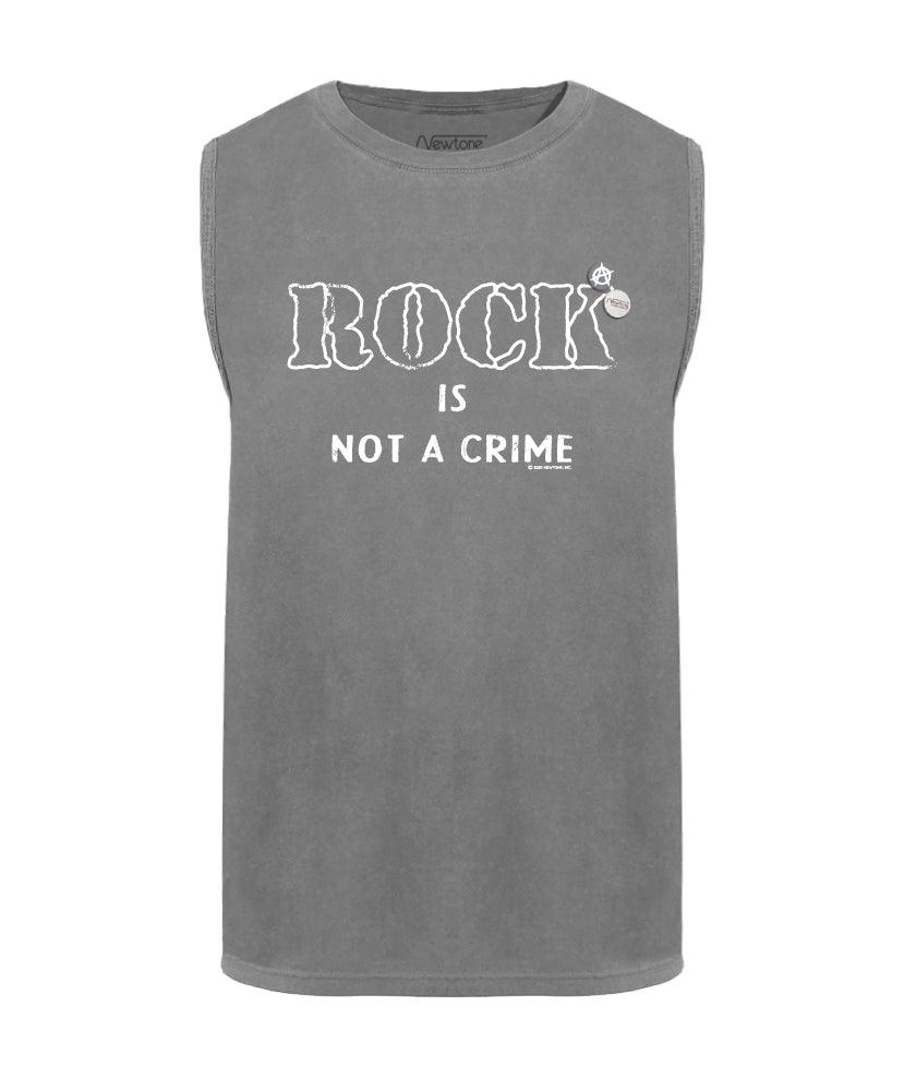 Tee shirt biker grey "CRIME" - Newtone