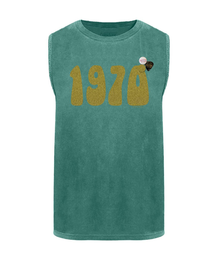 Tee shirt biker light green "1970 SS22" - Newtone
