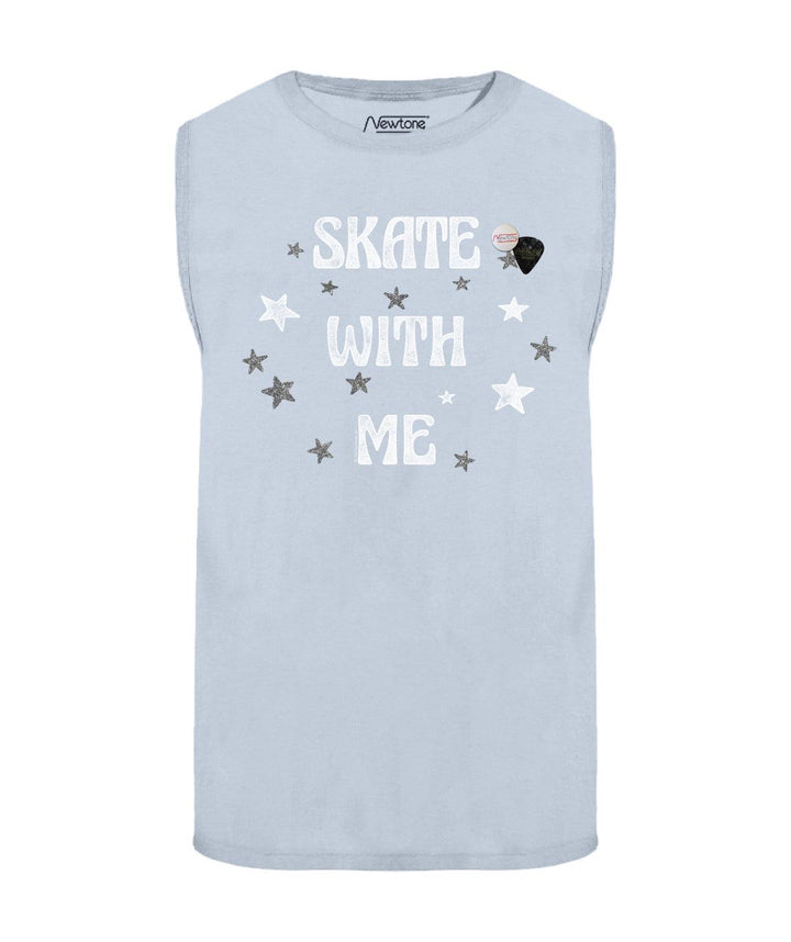 Tee shirt biker ice "SKATE WITH ME" - Newtone